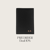 Reisepass-Hülle genarbtes Leder | Schwarz – Vorbestellung