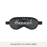 Schlafmaske mit Personalisierung | Schwarz