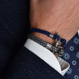 Nautical Leder-Armband | Grau