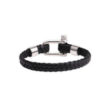 Nautical Leder-Armband | Schwarz