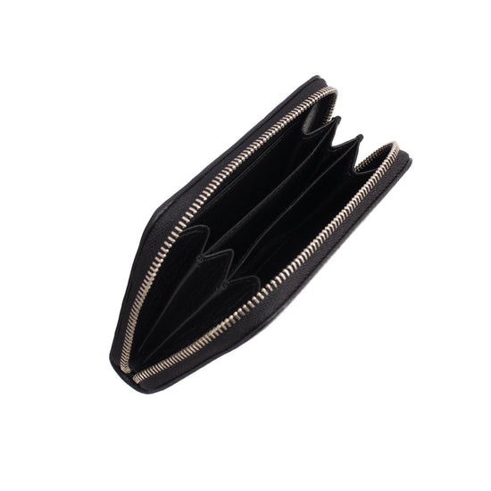 Midi Wallet | Black & Silver