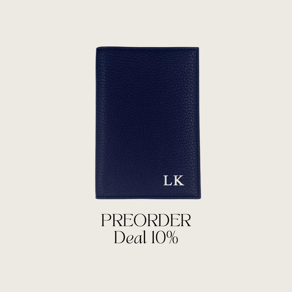 Reisepass-Hülle genarbtes Leder | Nachtblau – Vorbestellung