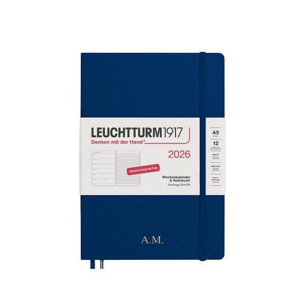 Wochenkalender 2026 A5 Hardcover | Marine