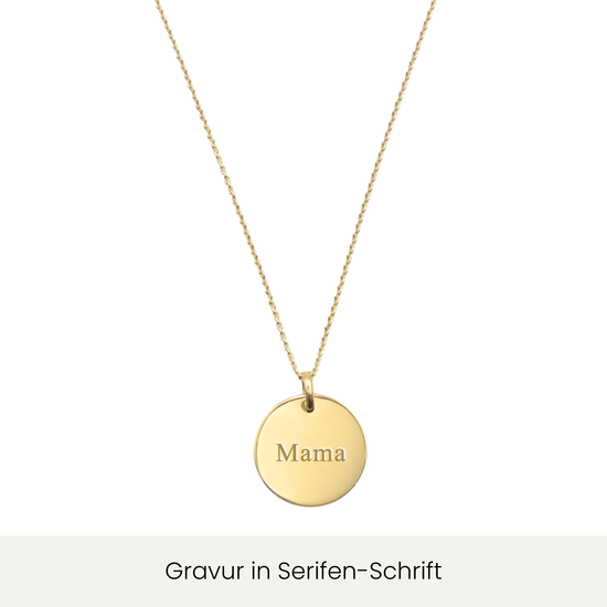 Ketten-Anhänger mit Gravur Echtgold