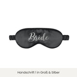 Schlafmaske mit Personalisierung | Schwarz