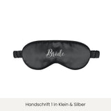 Schlafmaske mit Personalisierung | Schwarz